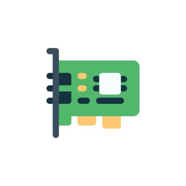 ses kartı vektör simgesi. bilgisayar bileşeni simgesi düz stili. Logo, sunum, web sitesi ve daha fazlası için mükemmel bir kullanım. Basit modern simge tasarımı düz biçim