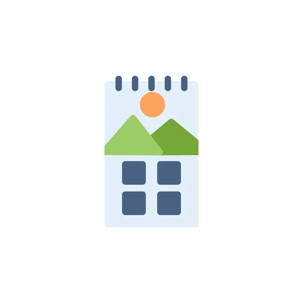 Icono Vector Calendario Estilo Plano Uso Perfecto Para Presentación Sitio — Archivo Imágenes Vectoriales