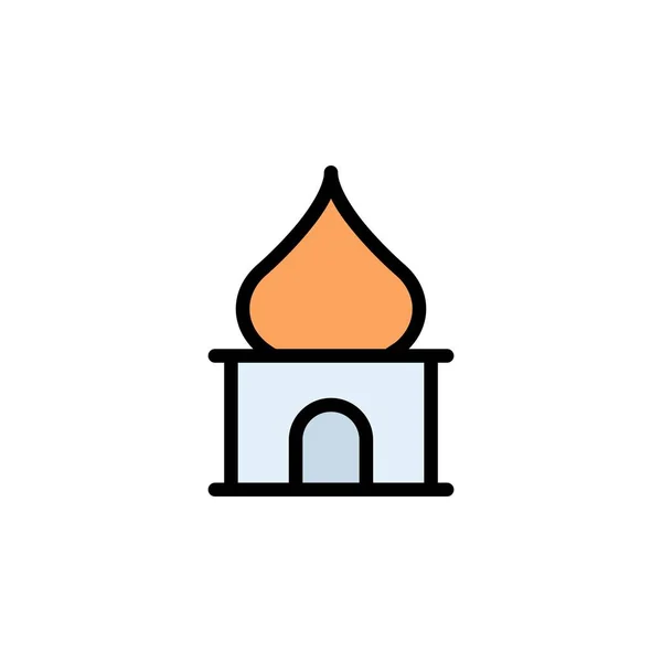 Ícone Vetor Mesquita Preenchido Estilo Linha Uso Perfeito Para Logotipo — Vetor de Stock