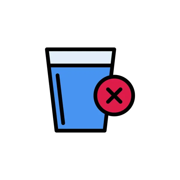 Kein Drink Vektor Symbol Gefüllt Zeilenstil Perfekte Verwendung Für Logo — Stockvektor