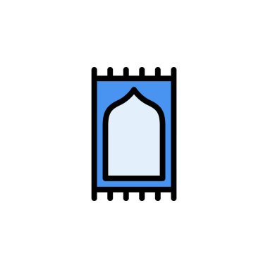 Dua mat vektör simgesi satır biçimi. Logo, sunum, web sitesi ve daha fazlası için mükemmel bir kullanım. Basit modern simge tasarımı renk çizgisi biçimi