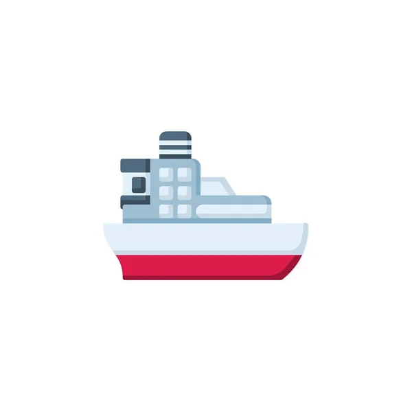 Fähren Vektor Symbol Transport Und Fahrzeug Ikone Flachen Stil Perfekte — Stockvektor
