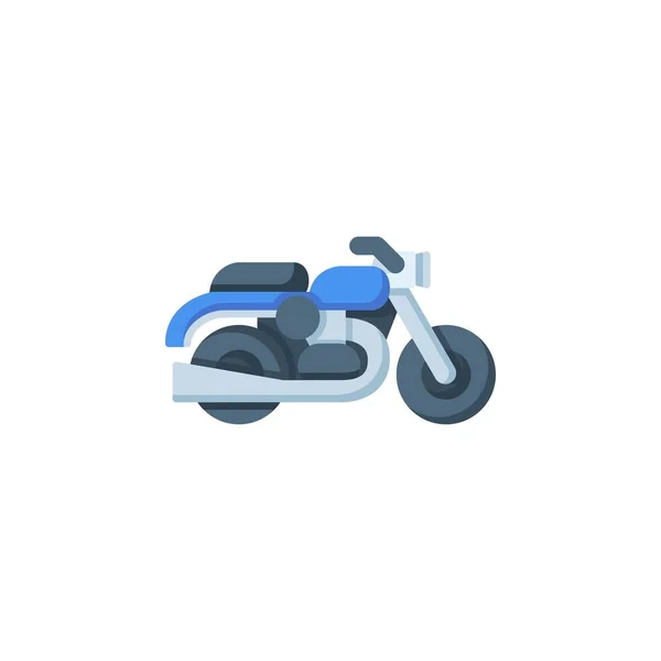 Икона Вектора Мотоцикла Транспорт Автомобиль Икона Плоского Стиля Идеальное Использование — стоковый вектор