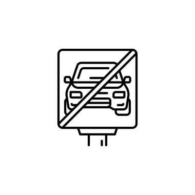 Park vektörü simgesi yok. Emlak ikonu taslak tarzı. Logo, sunum, web sitesi ve daha fazlası için mükemmel bir kullanım. Basit modern simge tasarım biçimi