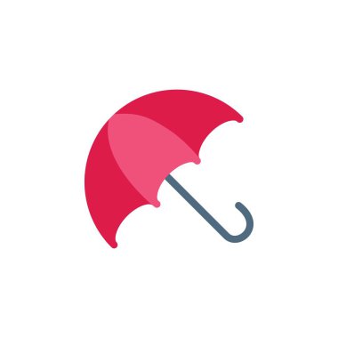 Şemsiye vektör simgesi düz stili. Logo, sunum, web sitesi ve daha fazlası için mükemmel bir kullanım. Basit modern simge tasarımı düz biçim