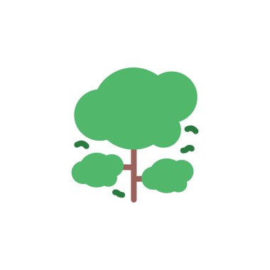 ağaç vektör simgesi düz stil. Logo, sunum, web sitesi ve daha fazlası için mükemmel bir kullanım. Basit modern simge tasarımı düz biçim