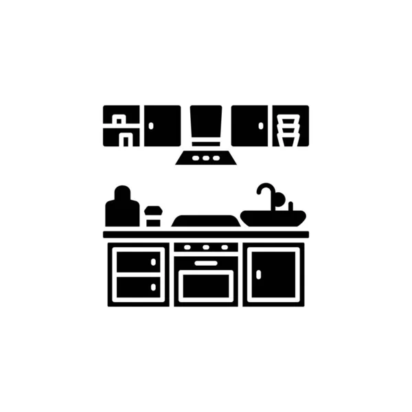 Küchenzimmer Vektor Symbol Immobilien Ikone Soliden Stil Perfekte Verwendung Für — Stockvektor