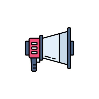 megafon, pazarlama ve tanıtım ikonu. İnternet pazarlama ikonu. Logo için mükemmel, sunum şablonu, web sitesi, uygulama ve daha fazla ürün. vektör simgesi tasarımı satır biçimi