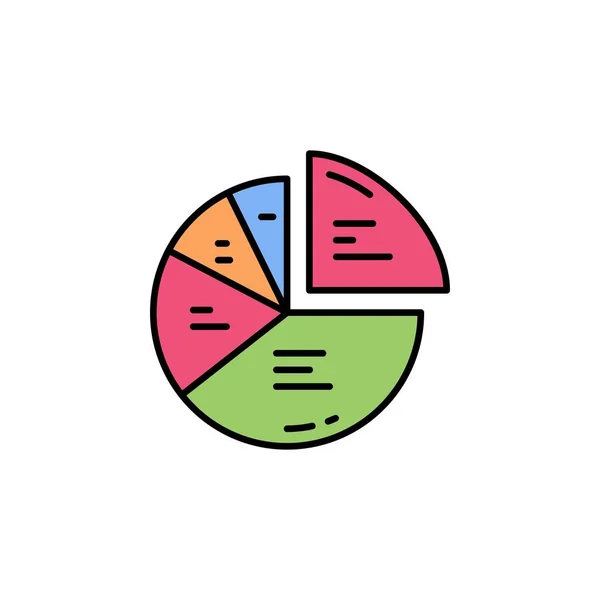 Diagrammvektorsymbol Füllte Zeilenstil Perfekt Für Website Anwendung Handel Präsentation Logo — Stockvektor
