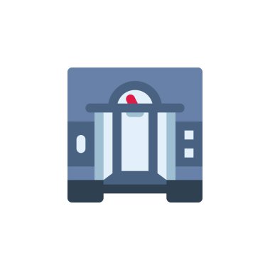 Asansör vektör simgesi. Emlak simgesi düz stil. Logo, sunum, web sitesi ve daha fazlası için mükemmel bir kullanım. Basit modern simge tasarımı renk biçimi