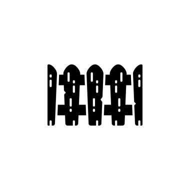 Ahşap çit vektör simgesi. Gayrimenkul simgesi tarzı. Logo, sunum, web sitesi ve daha fazlası için mükemmel bir kullanım. modern simge tasarımı kabartma biçimi