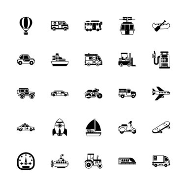 Ulaşım, ulaşım ve araç vektör simgesi katı çizgi biçimi dizayn edildi. Logo, sunum, web sitesi ve daha fazlası için mükemmel bir kullanım. modern simge kümesi tasarımı katı çizgi biçimi