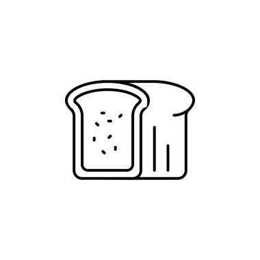 Ekmek vektör simgesi. Yiyecek ve içecek ikonu tarzı. Logo, sunum, web sitesi ve daha fazlası için mükemmel bir kullanım. modern simge tasarımı özet biçimi