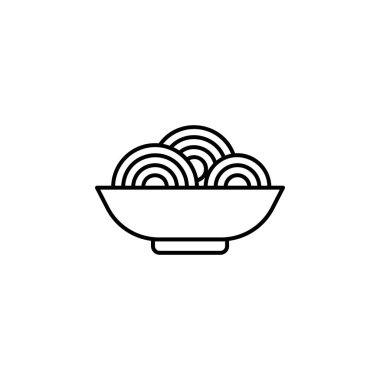 Erişte vektör simgesi. Yiyecek ve içecek ikonu tarzı. Logo, sunum, web sitesi ve daha fazlası için mükemmel bir kullanım. modern simge tasarımı özet biçimi