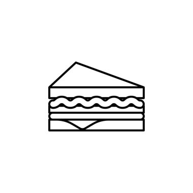 Sandviç vektör simgesi. Yiyecek ve içecek ikonu tarzı. Logo, sunum, web sitesi ve daha fazlası için mükemmel bir kullanım. modern simge tasarımı özet biçimi