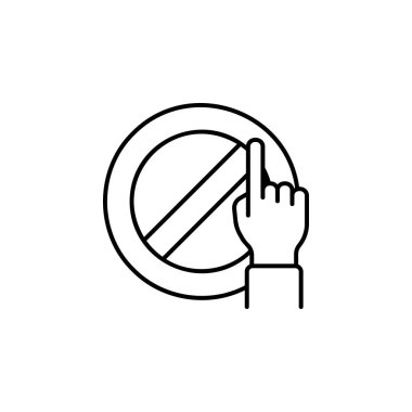 El hareketi vektör simgesine dokunma. El hareketi ikonu tarzı. Logo, sunum, web sitesi ve daha fazlası için mükemmel bir kullanım. modern simge tasarımı özet biçimi