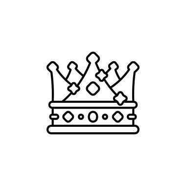 Parıltı vektör ikonuyla Crown King. Mücevher ikonu tarzı. Logo, sunum, web sitesi ve daha fazlası için mükemmel bir kullanım. modern simge tasarımı özet biçimi