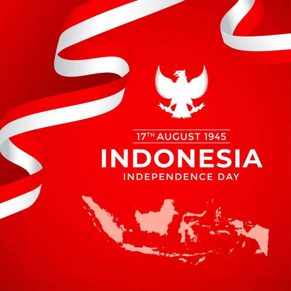 Bendera Merah Putih Indonesia Bingkai Bendera Merah Putih Antecedentes Merah — Vector de stock