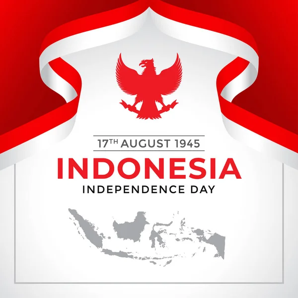 Bendera Merah Putih Indonesia Bingkai Bendera Merah Putih Antecedentes Merah — Vector de stock