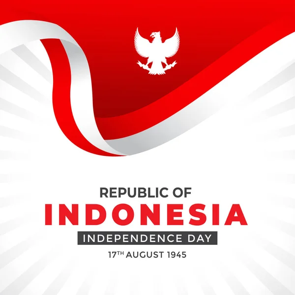 Bendera Merah Putih Indonézia Vagy Bingkai Bendera Merah Putih Háttér — Stock Vector