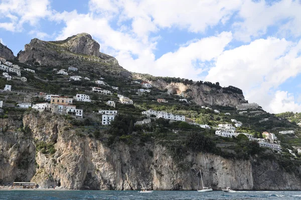 stock image View of the Amalfi Coast from the sea, Italy. High quality photo