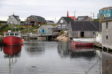 Peggys Koyu 'nun balıkçı limanı, Nova Scotia, Kanada. Yüksek kalite fotoğraf