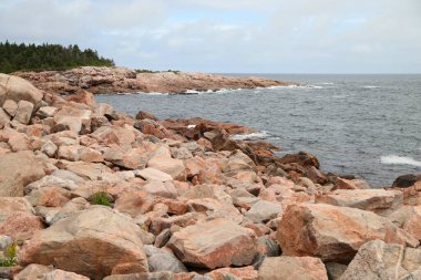 Cabot Patikası boyunca kıyı manzarası, Nova Scotia, Kanada. Yüksek kalite fotoğraf