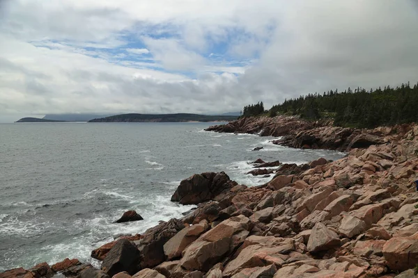 Παράκτια Άποψη Κατά Μήκος Του Trail Cabot Nova Scotia Καναδάς — Φωτογραφία Αρχείου