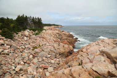 Cabot Patikası boyunca kıyı manzarası, Nova Scotia, Kanada. Yüksek kalite fotoğraf