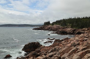 Cabot Patikası boyunca kıyı manzarası, Nova Scotia, Kanada. Yüksek kalite fotoğraf