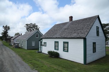 Nova Scotia 'nın tarihi Sherbrook köyündeki tipik bir ev. Yüksek kalite fotoğraf
