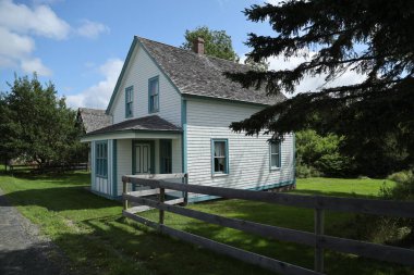 Nova Scotia 'nın tarihi Sherbrook köyündeki tipik bir ev. Yüksek kalite fotoğraf