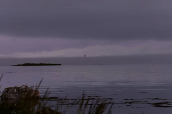 Маяк Кейп Сейбл Тумані Нова Шотландія Фотографія Високої Якості — стокове фото