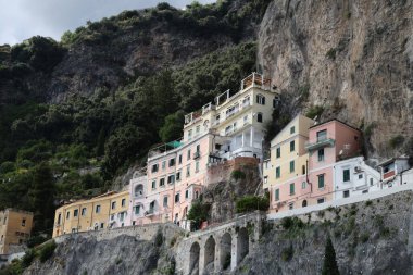 Amalfi antik deniz cumhuriyeti manzarası, İtalya. Yüksek kalite fotoğraf