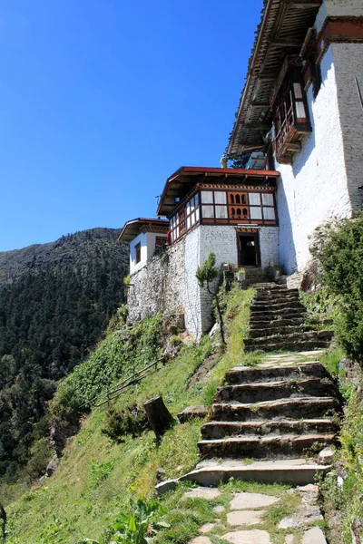 Βουδιστικό Μοναστήρι Μοναχών Στο Μπουτάν Υψηλής Ποιότητας Φωτογραφία — Φωτογραφία Αρχείου