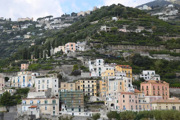 Costa Amalfitana Perto Cidade Minori Itália Foto Alta Qualidade — Fotografia de Stock