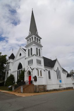 Lunenburg 'daki Lutheran Kilisesi. Yüksek kalite fotoğraf