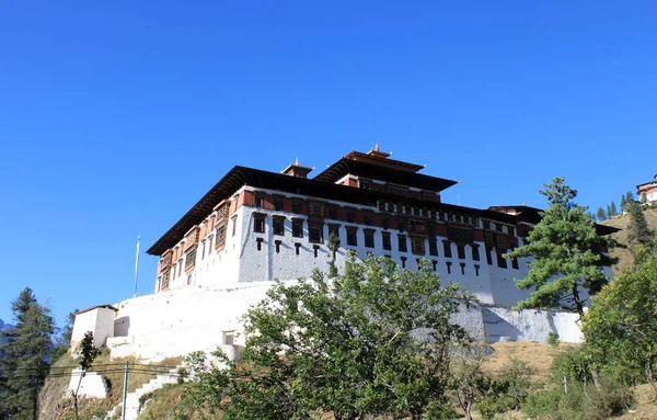 Βουδιστικό Μοναστήρι Rinpung Dzong Στην Πόλη Paro Του Μπουτάν Υψηλής — Φωτογραφία Αρχείου