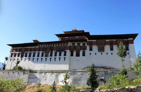 Βουδιστικό Μοναστήρι Rinpung Dzong Στην Πόλη Paro Του Μπουτάν Υψηλής — Φωτογραφία Αρχείου
