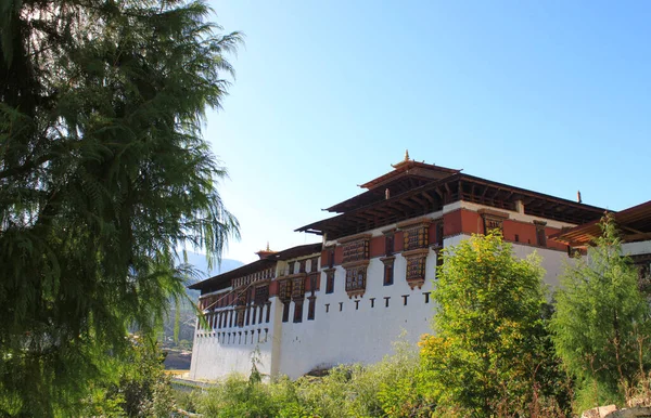 Det Rinpung Dzong Buddhistiska Klostret Staden Paro Bhutan Högkvalitativt Foto — Stockfoto