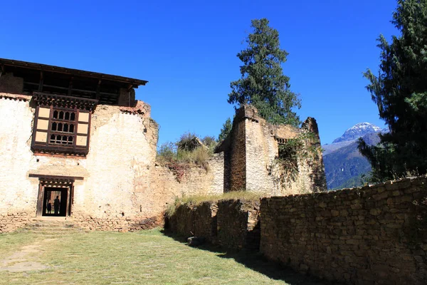Starověký Zničený Klášter Poblíž Paro Bhútán Kvalitní Fotografie — Stock fotografie