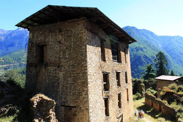 stock image Ancient ruined monastery near Paro, Bhutan. High quality photo