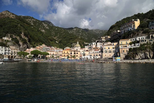 Cidade Cetara Costa Amalfitana Itália Foto Alta Qualidade — Fotografia de Stock