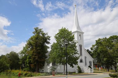 Mahone Körfezi, Kanada 'daki ünlü kiliselerden biri. Yüksek kalite fotoğraf