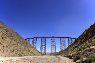 La Polvorilla viaduct of the train of the clouds, Argentina. High quality photo