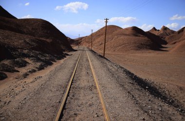 The old railway of Tolar Grande in the Puna Argentina. High quality photo