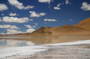 View of the diamond lagoon in the Puna Argentina. High quality photo