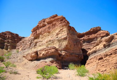 Quebrada De Las Conchas, Arjantin 'in kaya oluşumları. Yüksek kalite fotoğraf