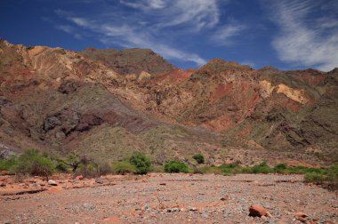 Quebrada De Las Conchas, Arjantin 'in muhteşem renkleri. Yüksek kalite fotoğraf