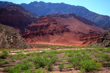 Quebrada De Las Conchas, Arjantin 'in muhteşem renkleri. Yüksek kalite fotoğraf